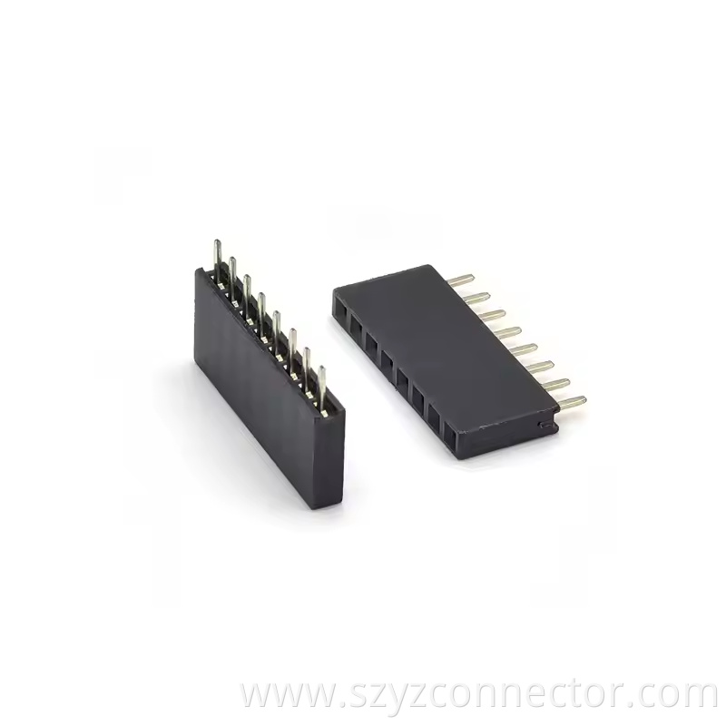 2.54mm Pitch Female Header Single Row Straight H8.5 Y TYPE (2)